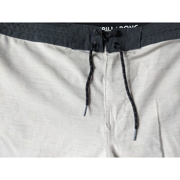 BILLABONG Swim Lo Tides Board Shorts Trunks Gray Striped Drawstring sz 38 - Picture 3 of 11